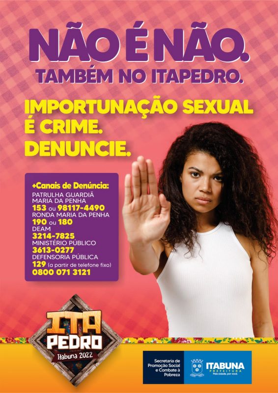 Secretaria De Promoção Social Realiza Campanha Contra Importunação Sexual Durante O Ita Pedro