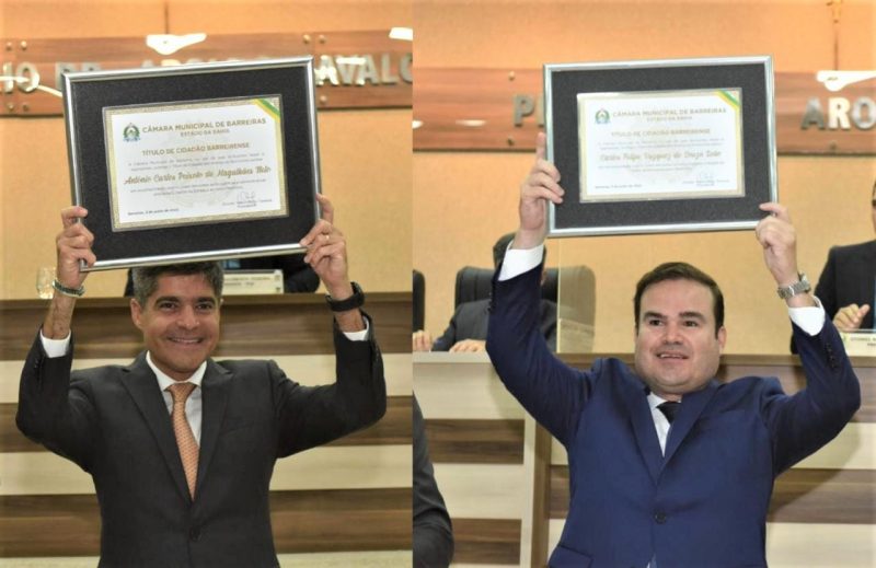 ACM Neto E Cacá Leão Recebem Títulos De Cidadão De Barreiras Em Solenidade Na Câmara Municipal